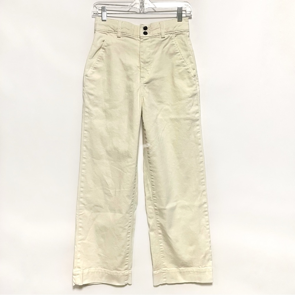 Everlane High Rise Wide Leg Jeans in Bone- Size 2